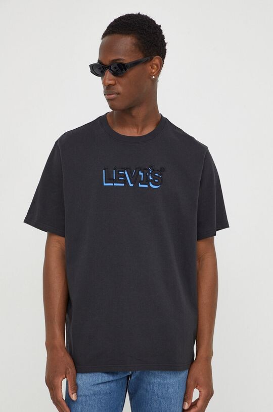 

Хлопковая футболка Levi's, черный