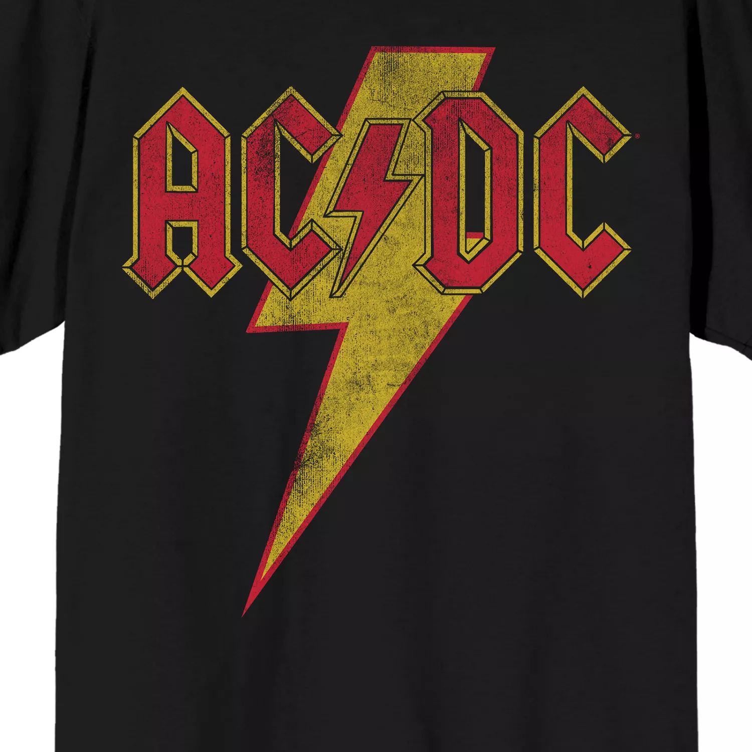 Мужская винтажная футболка с молнией AC/DC Licensed Character