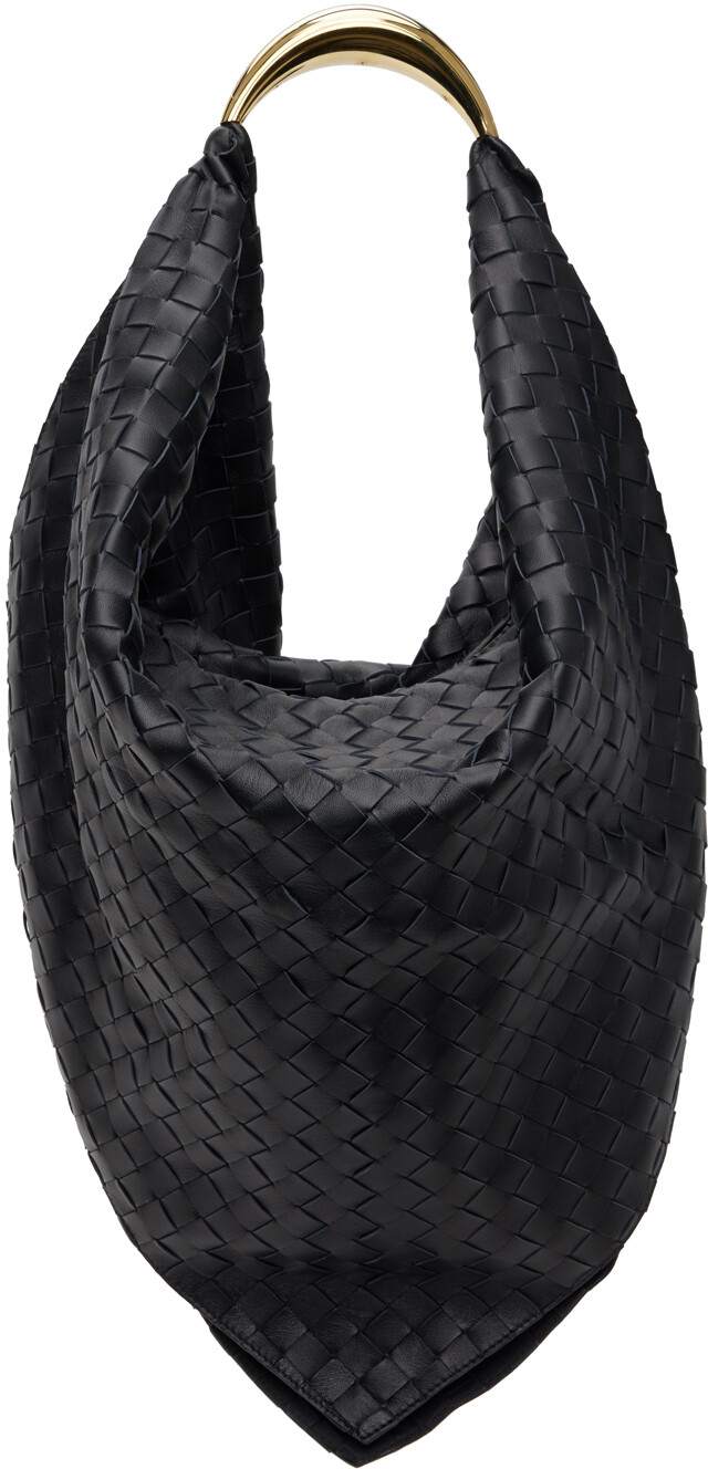 

Черная фуляровая сумка через плечо Bottega Veneta