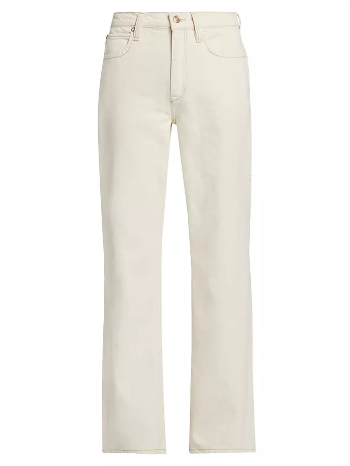

Джинсы прямого кроя с высокой посадкой Tinsley Free People, экрю