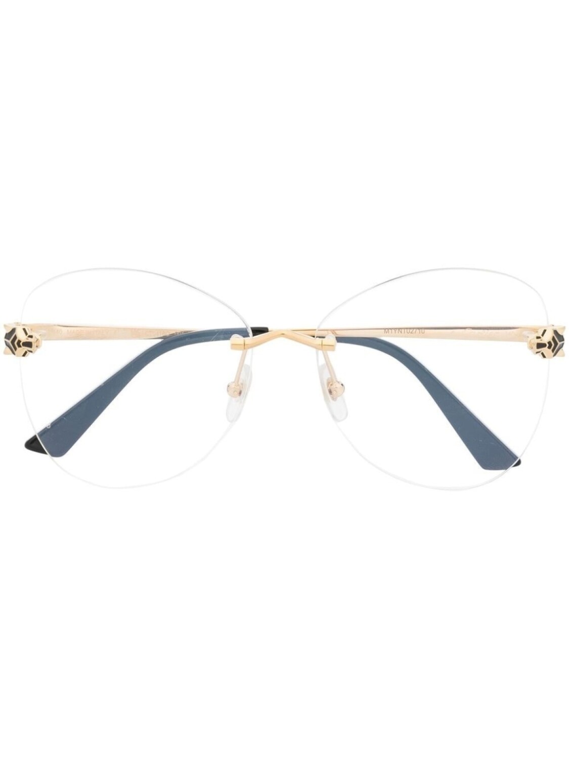 

Cartier Eyewear rimless butterfly-frame glasses, золотистый