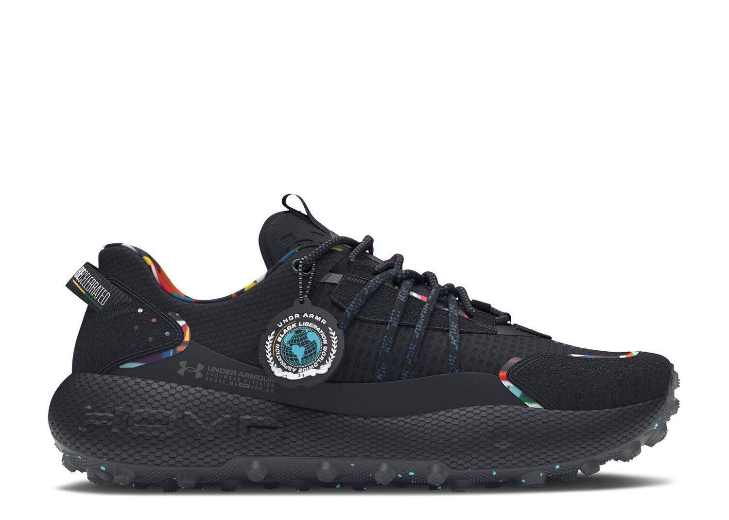 

Кроссовки Under Armour Fat Tire Venture Pro 'Black History Month', черный