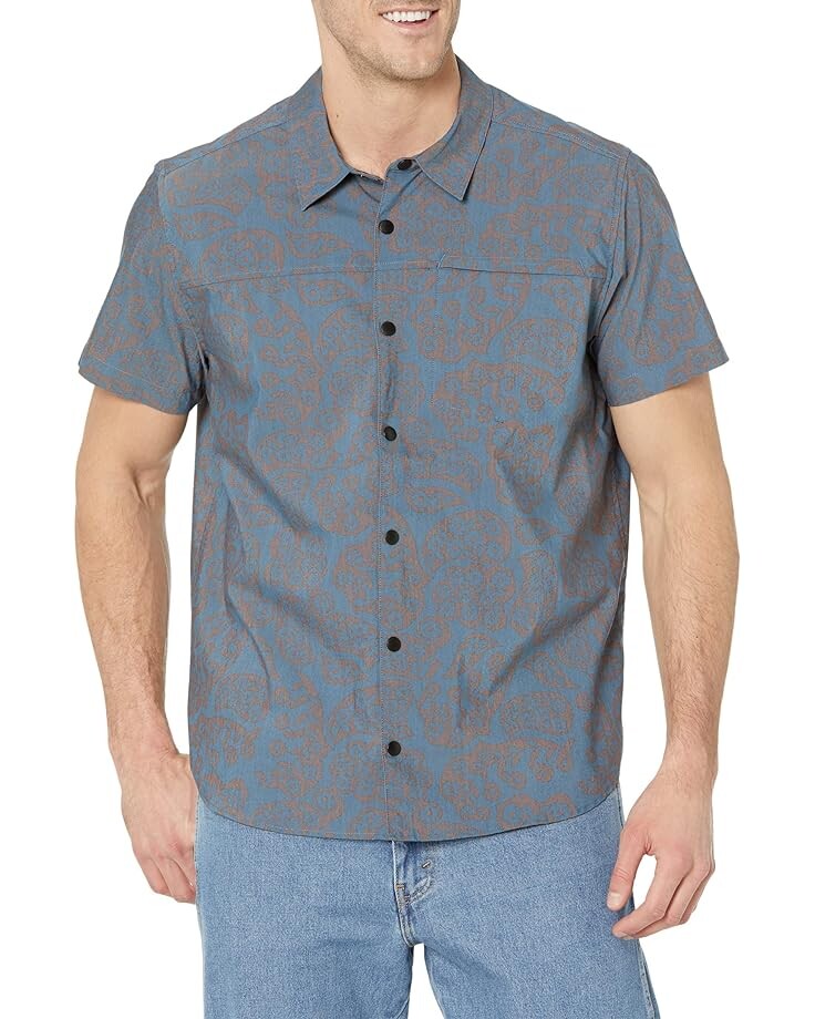 

Рубашка Toad&Co Boundless Short Sleeve Shirt, цвет Midnight Paisley Print