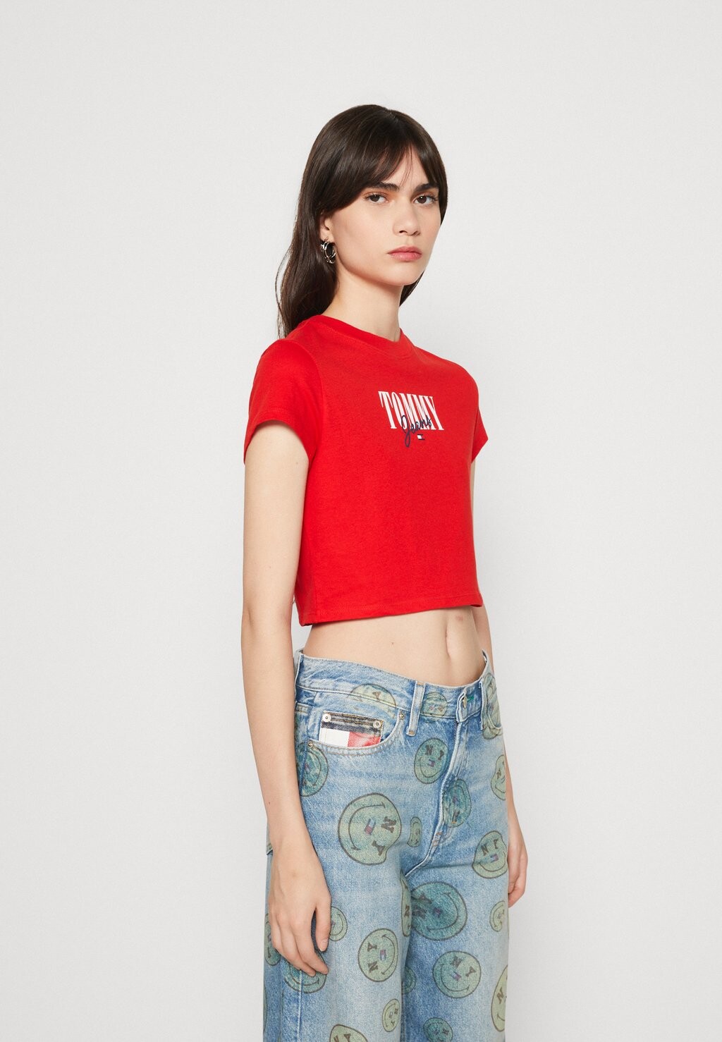 

Футболка с принтом Tommy Jeans, темно-малиновый, Красный