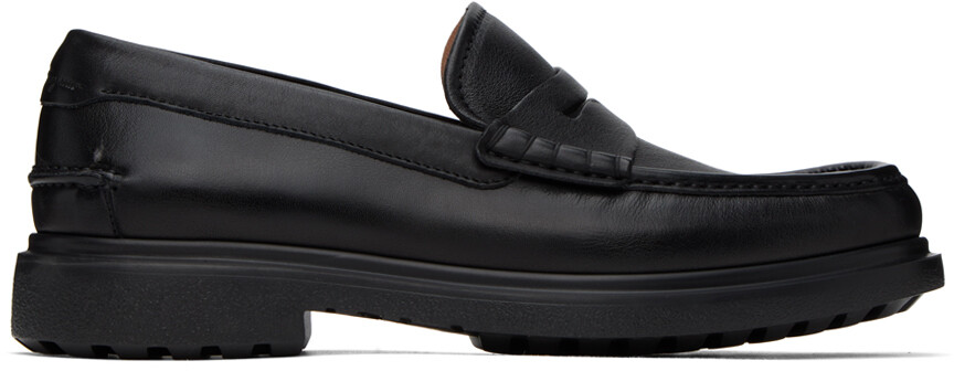 

Черные кожаные лоферы Ferragamo, Черный