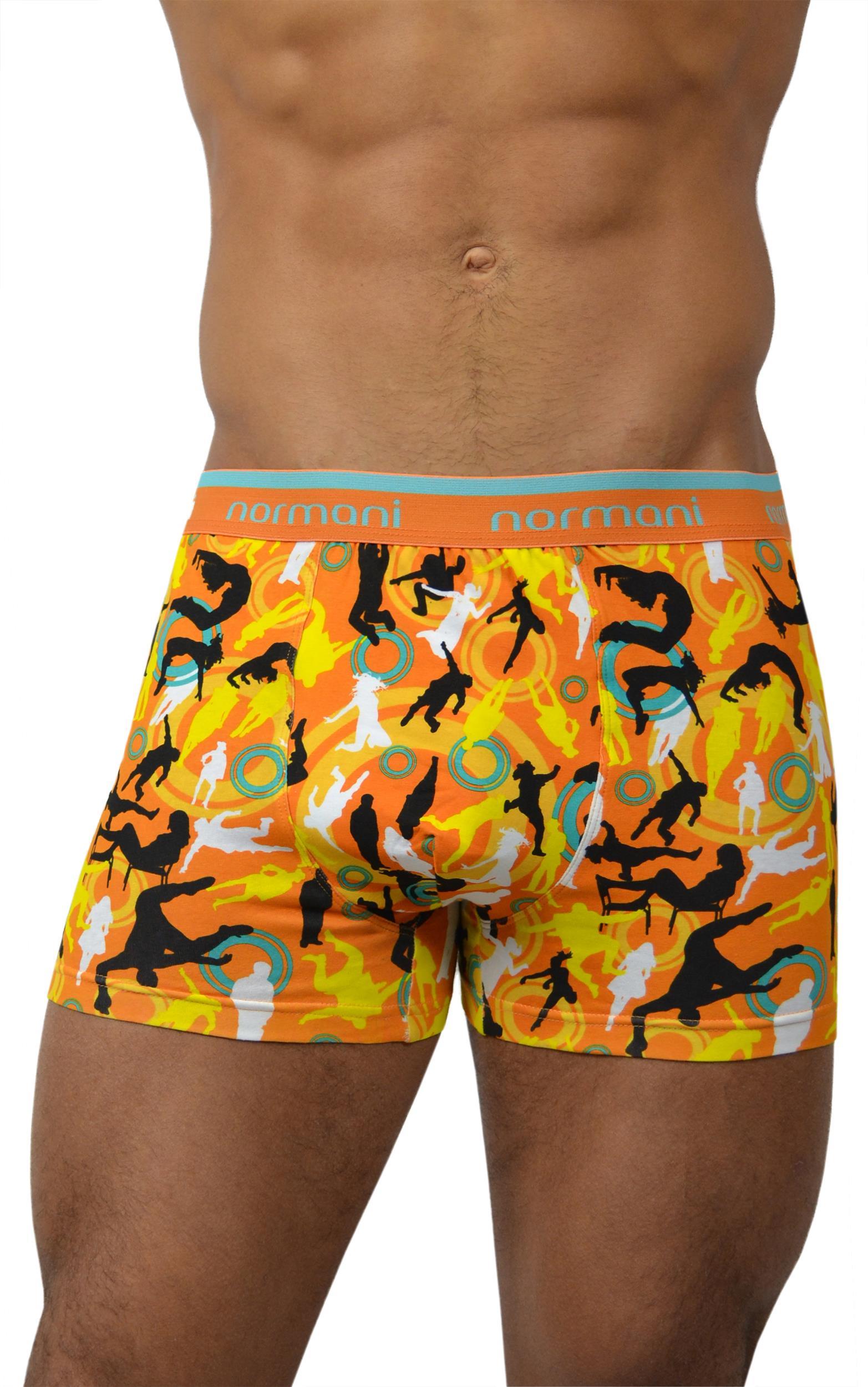 Боксеры normani 6 Stück Retro Boxershorts aus Baumwolle, цвет Dance and Style/Orange