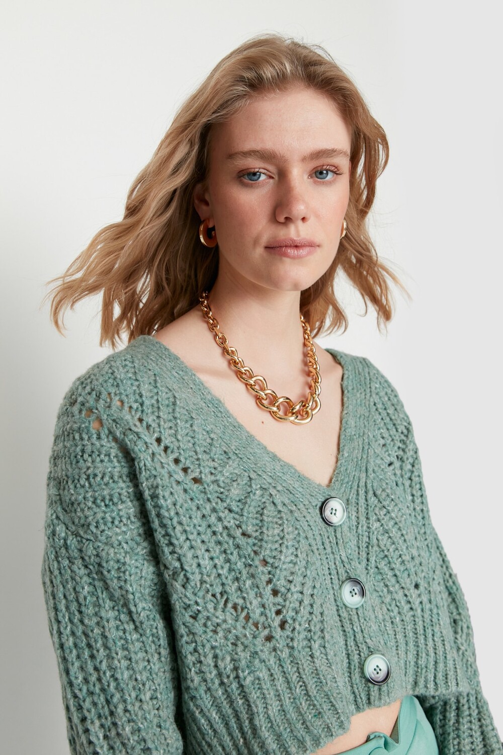 

Кардиган TRENDYOLMİLLA, мятный, Зеленый