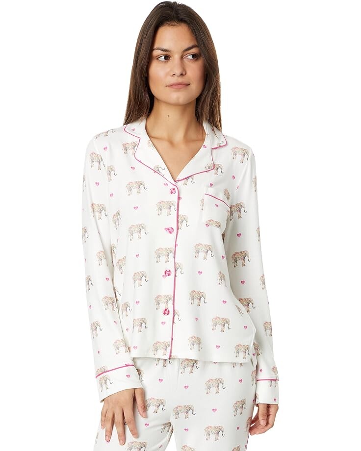 

Пижамный комплект P.J. Salvage Love You a Ton Elephant PJ Set, слоновая кость