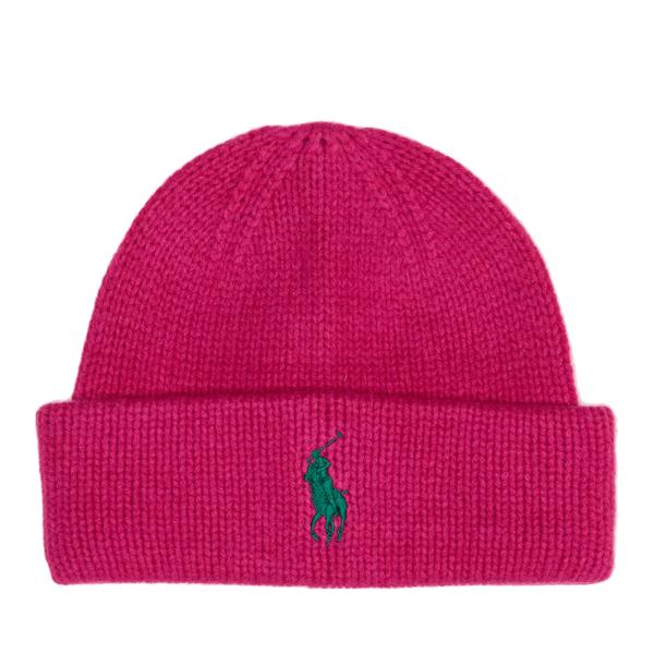 Бейсболка bright beanie hat cold weather pink Polo Ralph Lauren, розовый