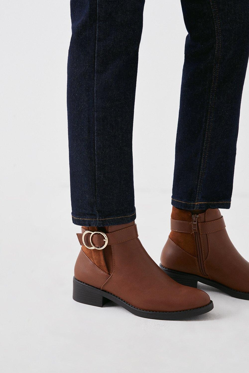 

Ботинки челси с пряжкой Martha Dorothy Perkins, бежевый