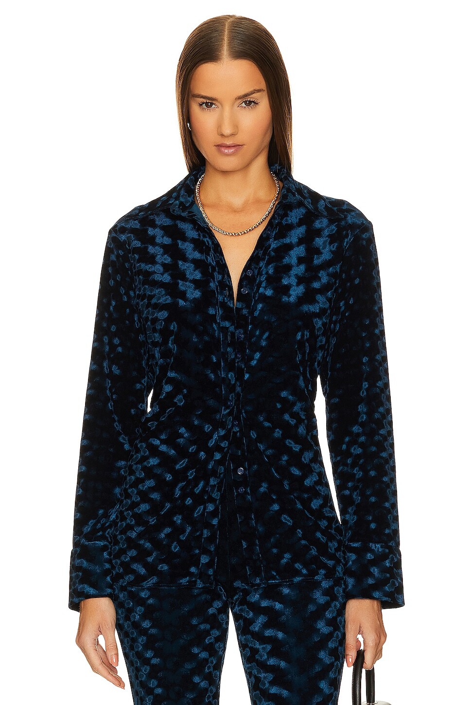 

Топ Diane von Furstenberg Soluck, цвет Circles Ocean Blue