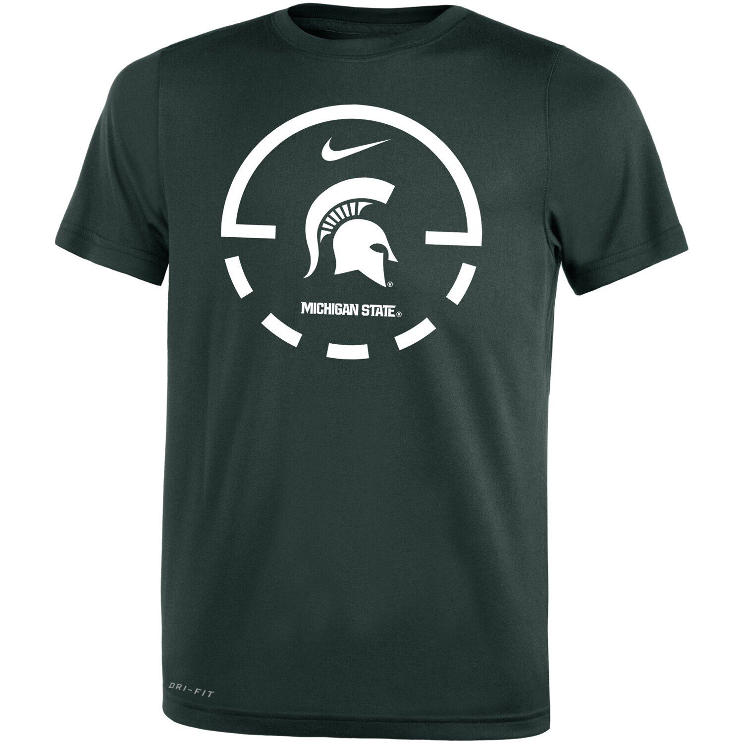 

Молодежная футболка Nike Green Michigan State Spartans Team Basketball Legend Performance Nike