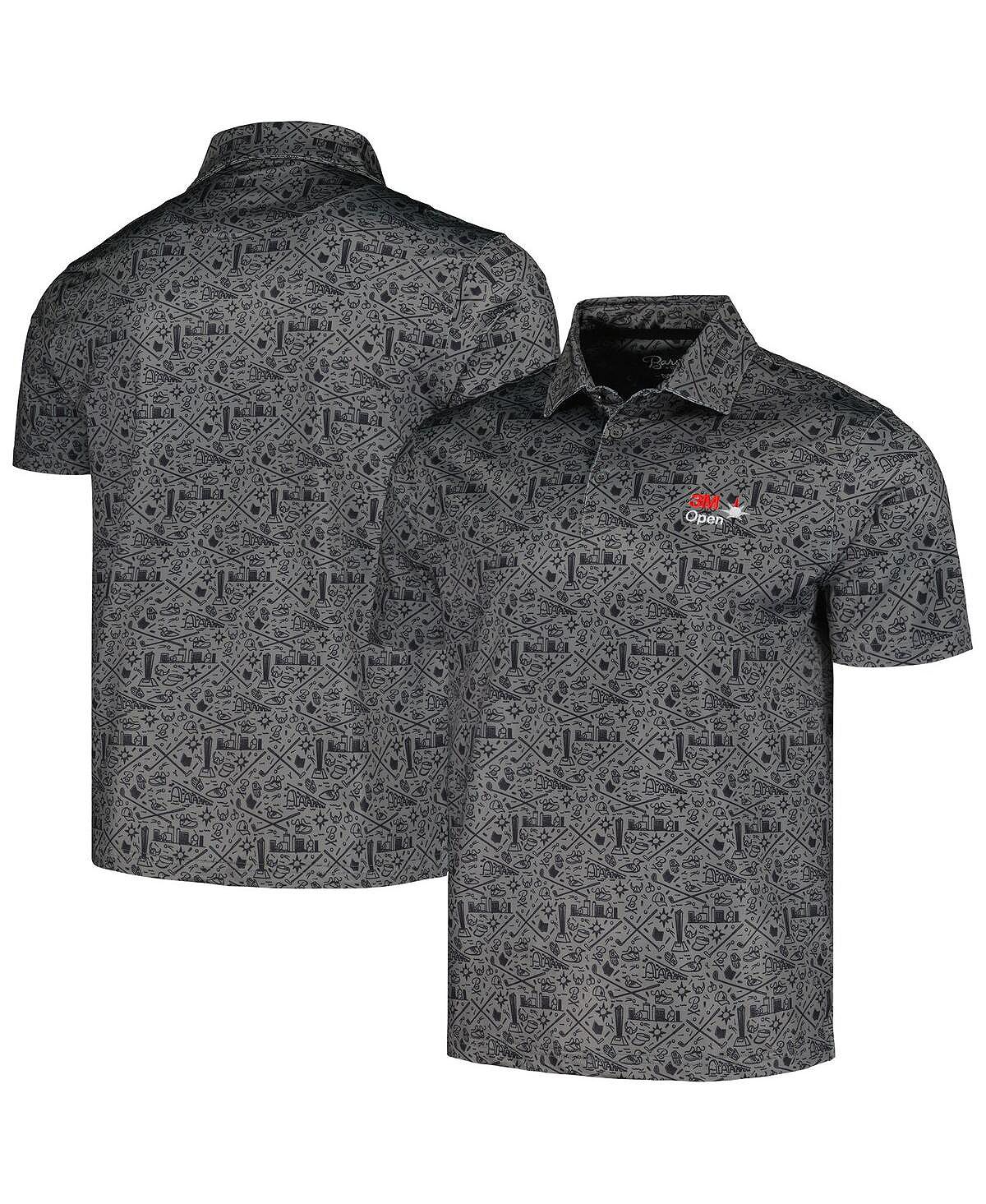 Мужская черная открытая рубашка-поло 3М Barstool Golf цена и фото