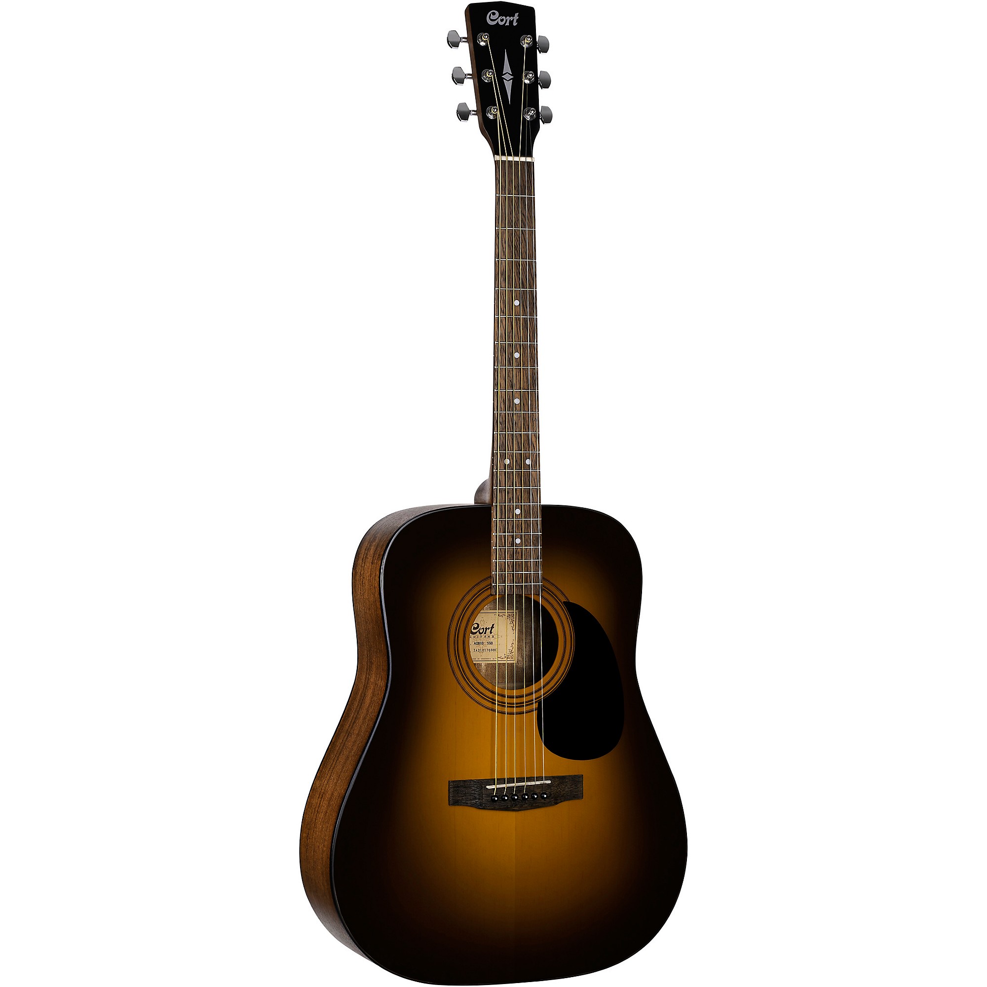 Акустическая гитара Cort AD810 Standard Series Dreadnought Satin Sunburst акустическая гитара cort ad810 black satin черный