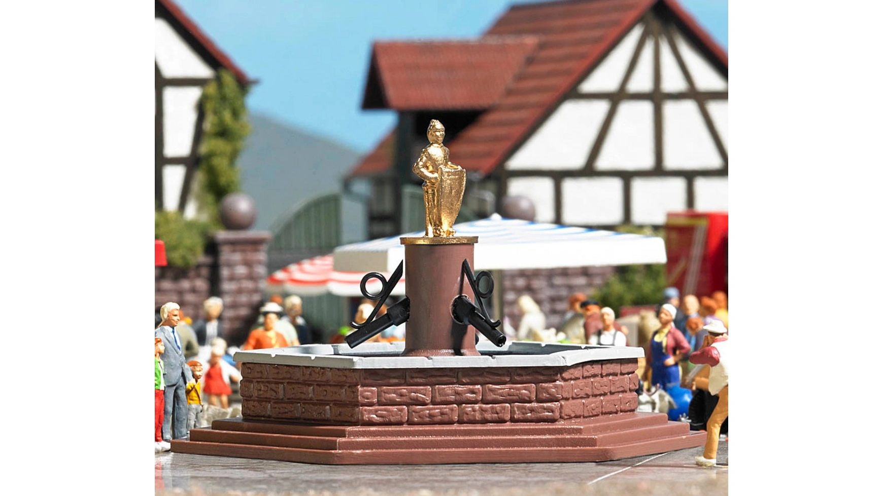 Busch Modellspielwaren Мини-мир: рыночный фонтан фонтан тэос каменный ручей 23х17 5х26 см