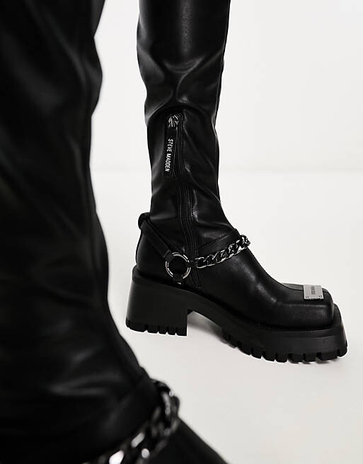 

Черные ботфорты Steve Madden Stompyard, Черный