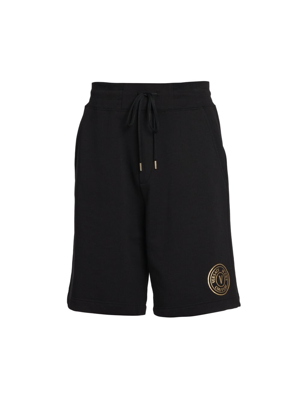 

Шорты с вышитым логотипом Versace Jeans Couture, черный