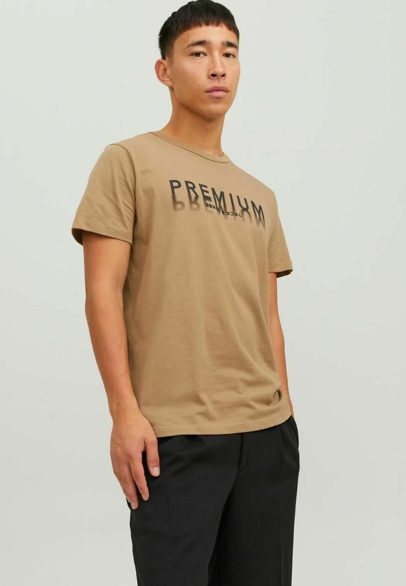 

Футболка с принтом Jack & Jones, темно-зеленый меланж