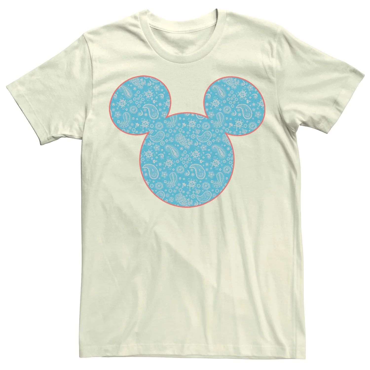 Мужская синяя футболка Mickey & Friends Mickey Paisley Fill Disney