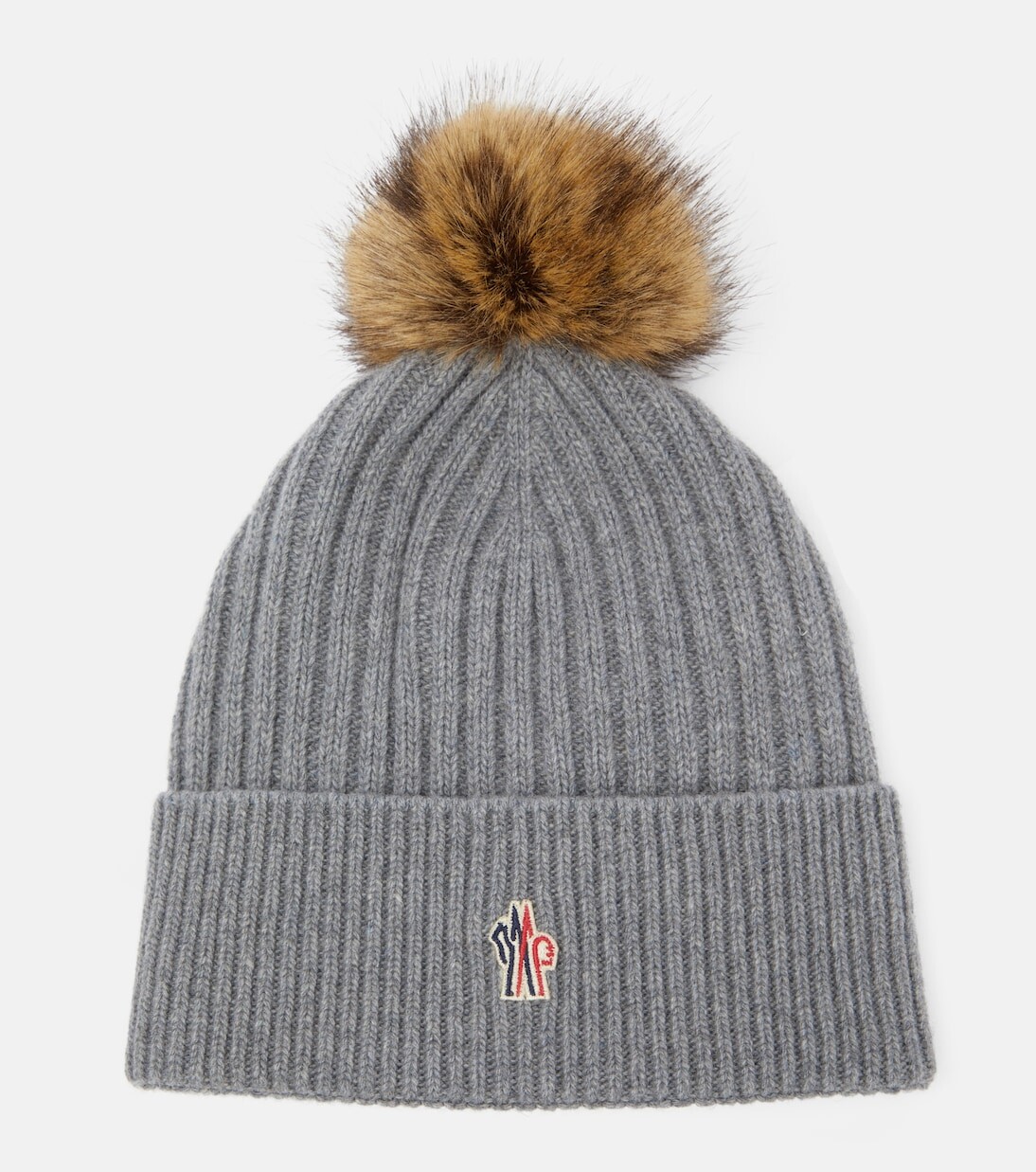 

Шапка ребристой вязки из кашемира и шерсти Moncler Grenoble, синий