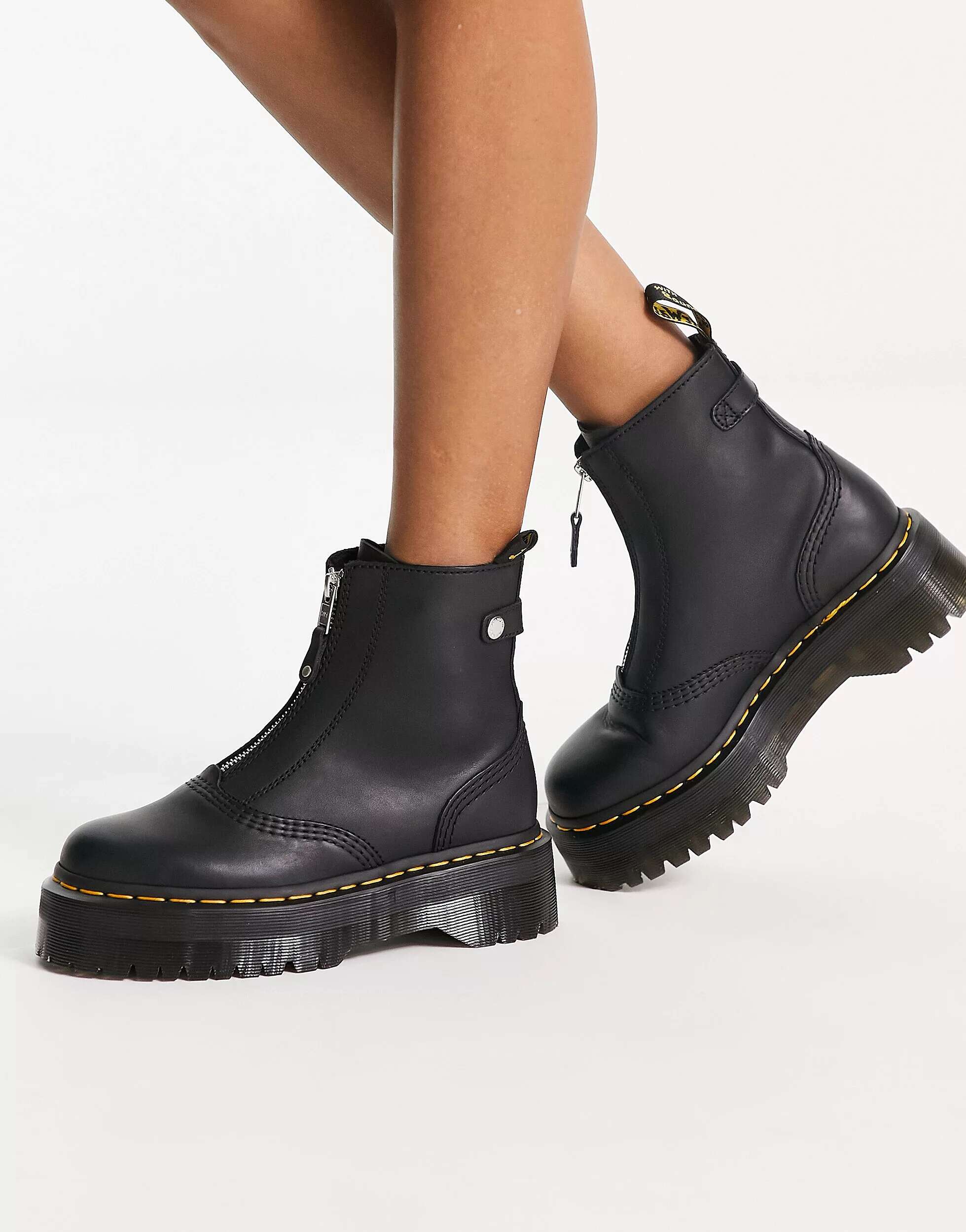 

Черные ботинки на молнии Dr Martens Jetta, Черный