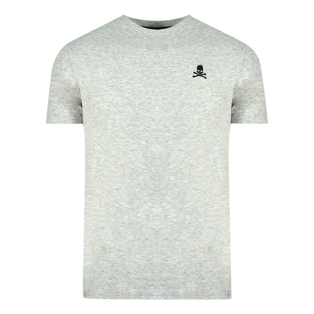 цена Серая футболка с логотипом Skull And Crossbones Underwear Philipp Plein, серый
