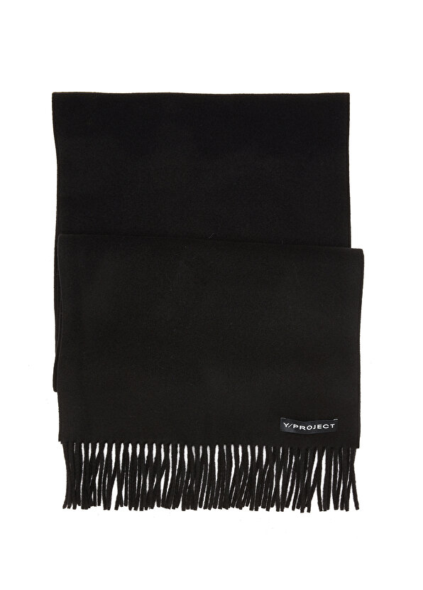 Черный мужской шерстяной шарф Y-Project