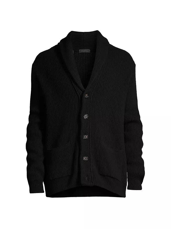 

КОЛЛЕКЦИЯ Кардиган из шерсти в рубчик Saks Fifth Avenue, цвет moonless