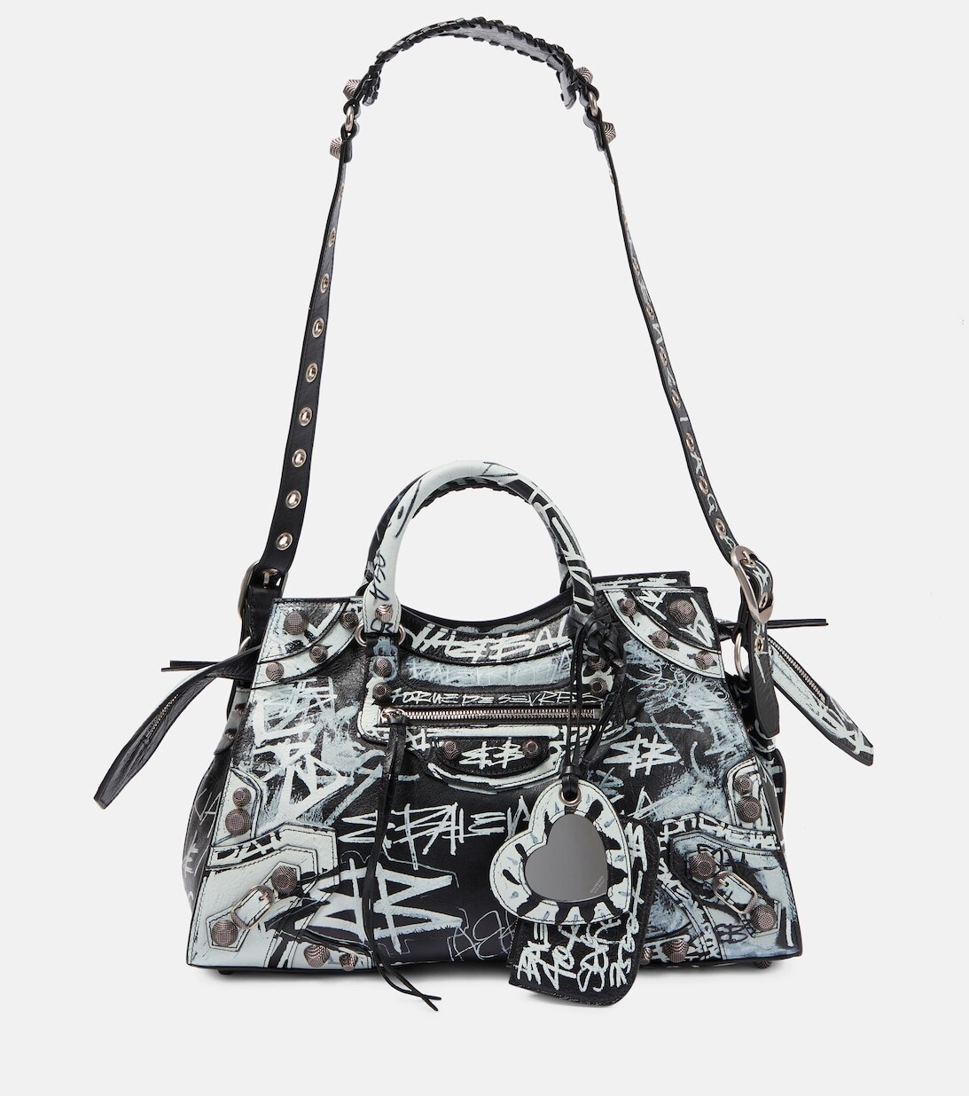 

Маленькая кожаная сумка-тоут Neo Cagole City Balenciaga, разноцветный