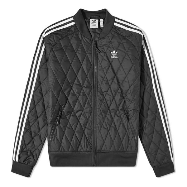 Куртка Adidas Originals Adicolor Quilted SST Jacket 'Black', черный куртка adidas originals classics quilted sst track jacket оверсайз утепленная размер l зеленый