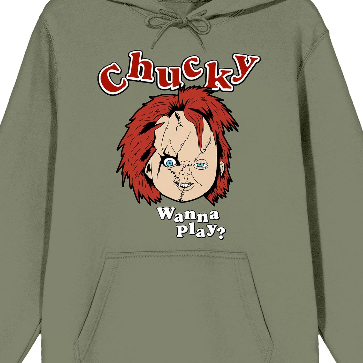 

Мужская толстовка с капюшоном Chucky Face Wanna Play Licensed Character