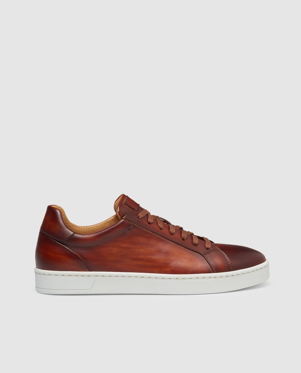 

Коричневые мужские кожаные кроссовки Magnanni на шнуровке Magnanni, светло-коричневый