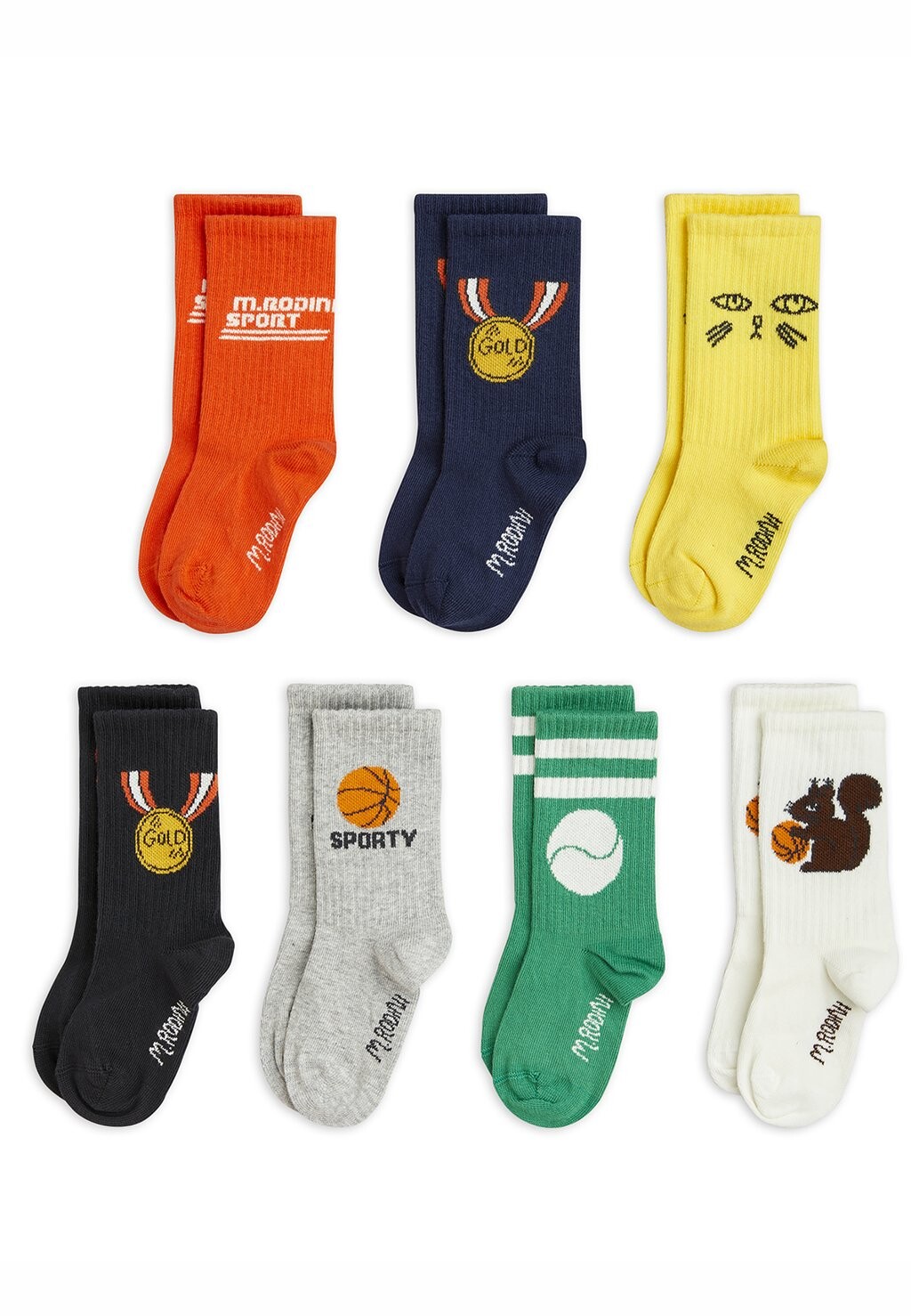 

Носки Sporty 7 Pack Unisex Mini Rodini, мультиколор