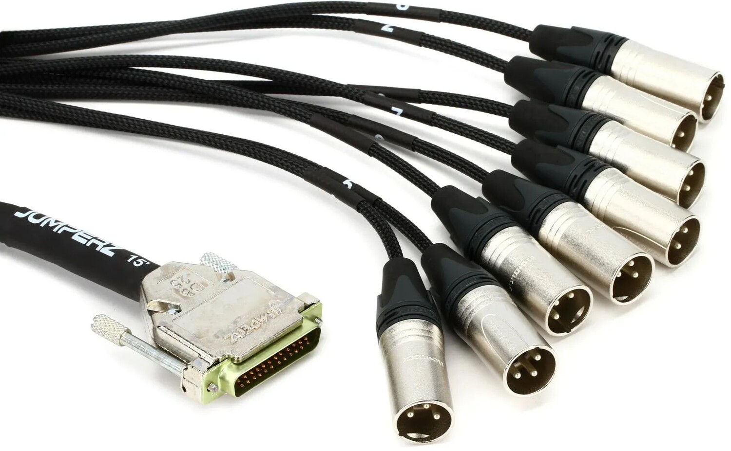 

JUMPERZ JDB25-XLRM ZipLine DB25 — XLR 8-канальный аналоговый аудиоинтерфейсный кабель «папа» — 15 футов