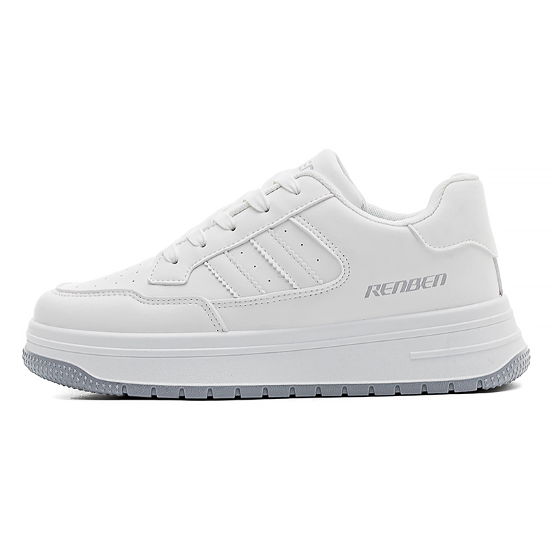 

Кроссовки RENBEN Skateboarding Shoes Women's Low-top, белый/серый