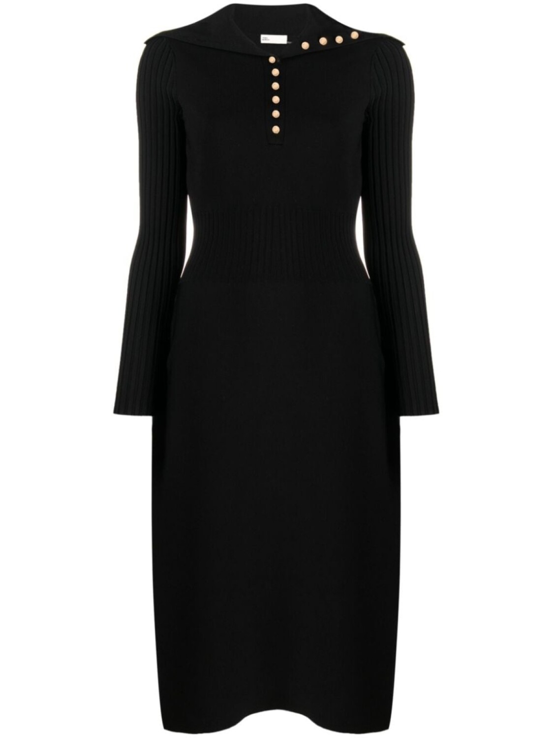 

Tory Burch платье Polo Sweater с отделкой в рубчик, черный