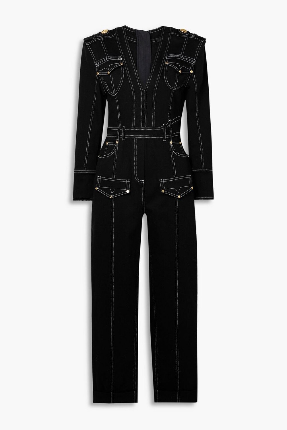 

Джинсовый комбинезон BALMAIN, черный