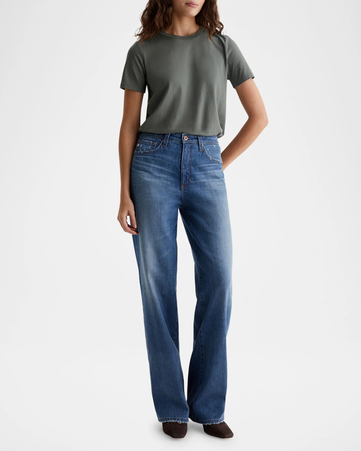 

Джинсы широкого кроя с завышенной талией Kora Ag Jeans, цвет 16 Years Sovereign