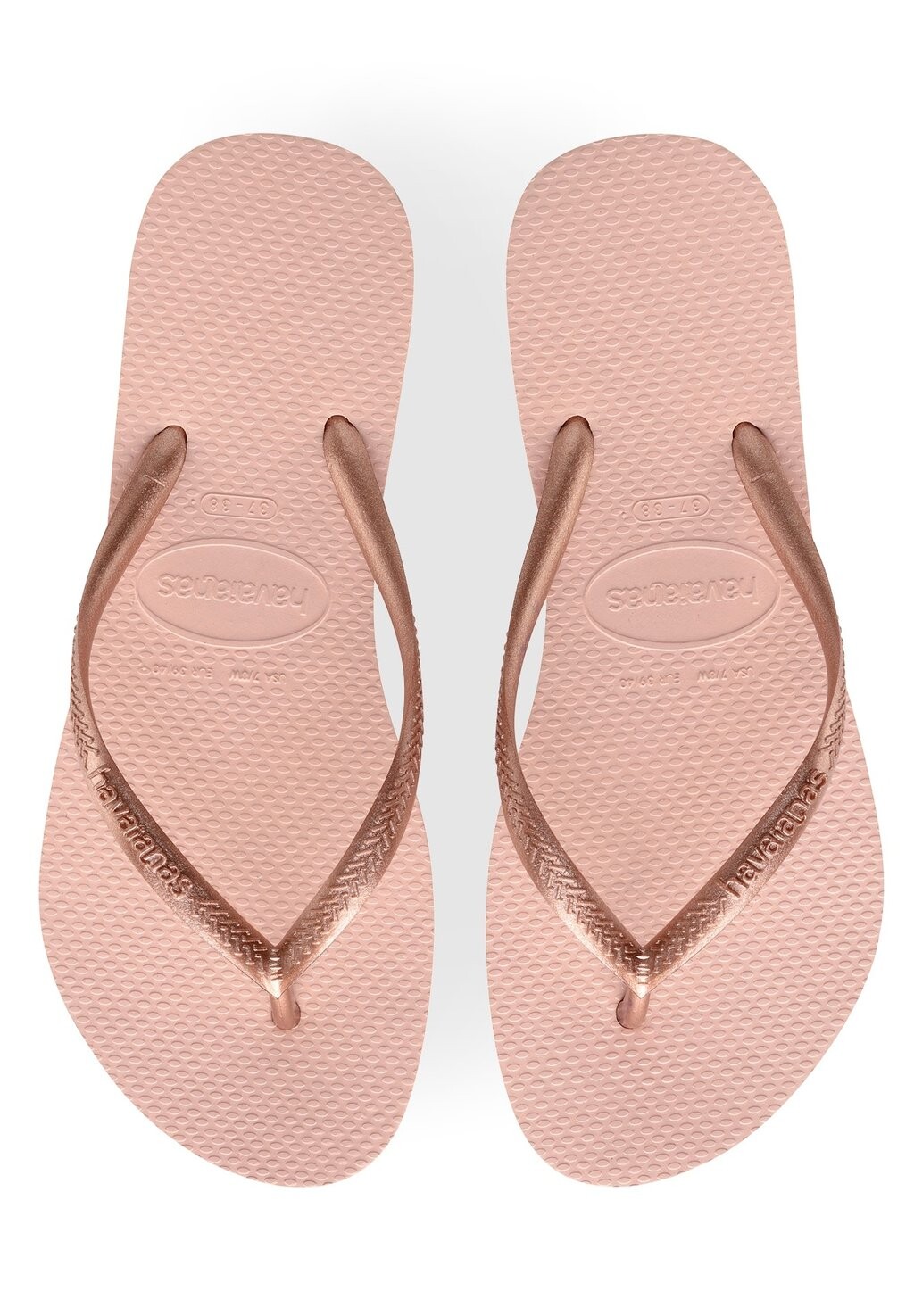 

Шлепанцы Havaianas, розовое золото