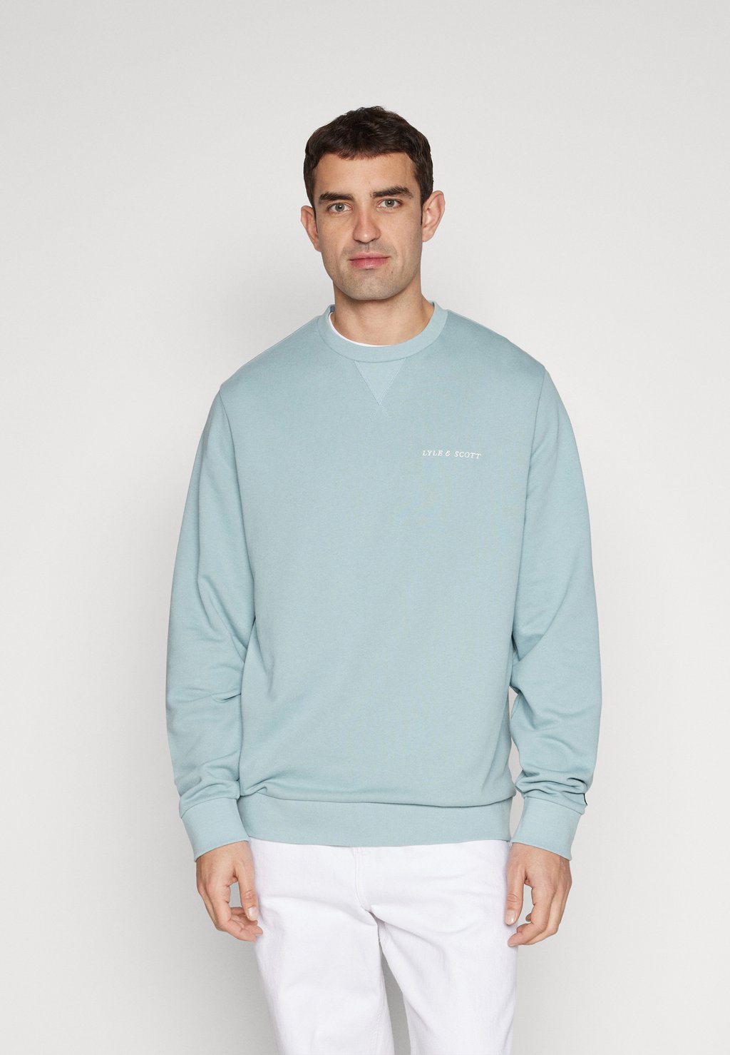 

Толстовка Loopback Embroidered Crew Neck Lyle & Scott, цвет slate blue