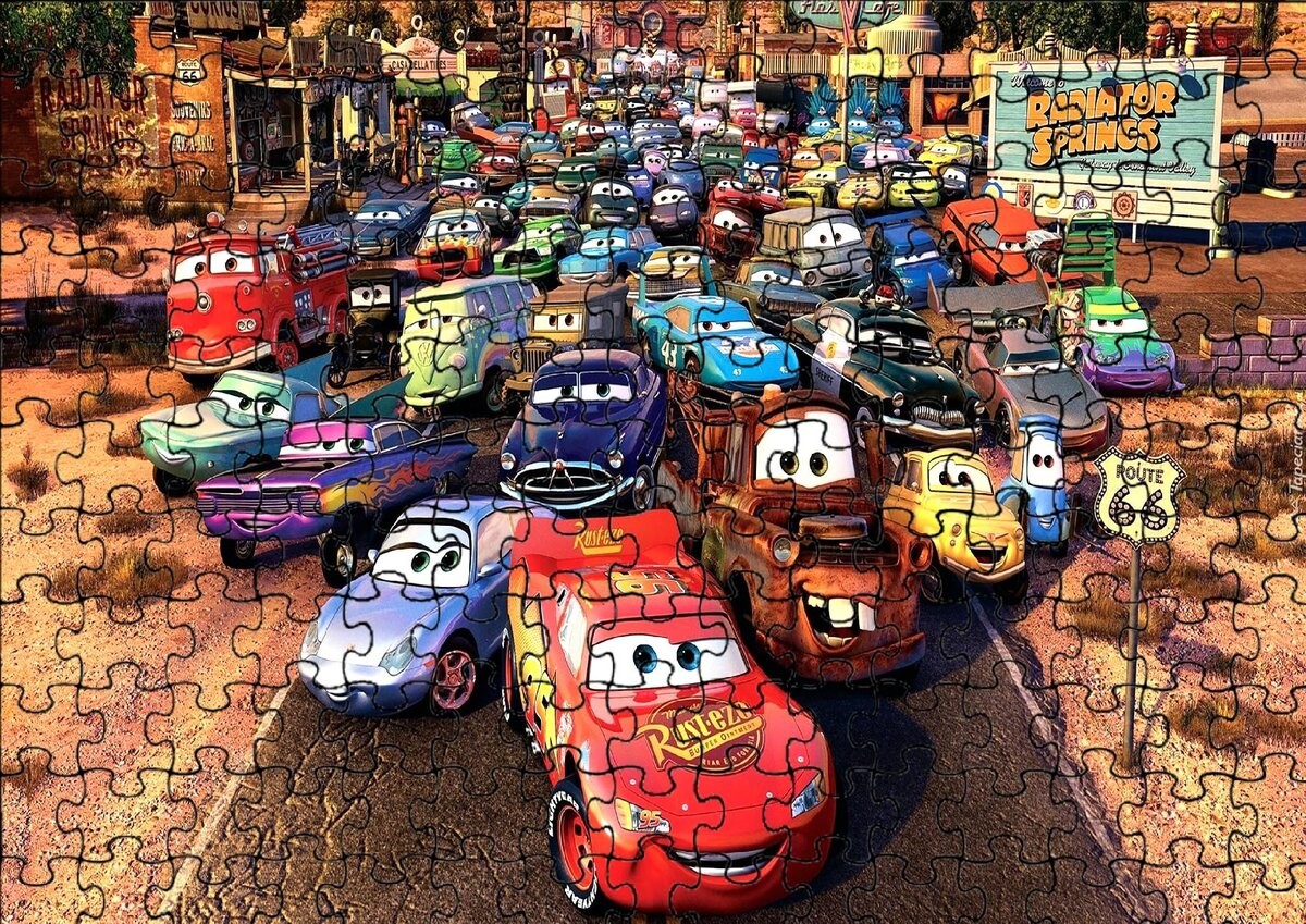 

Пазл 252 детали: Red Car Cars + Сумка с принтом bez marki