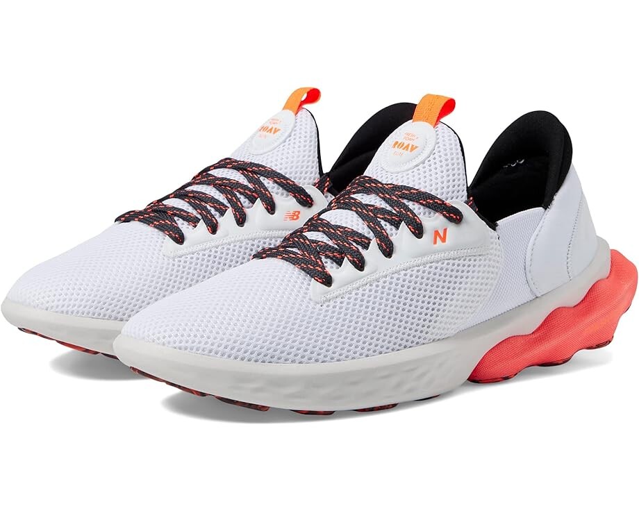 

Кроссовки New Balance Fresh Foam Roav Elite, цвет White/Blaze Orange