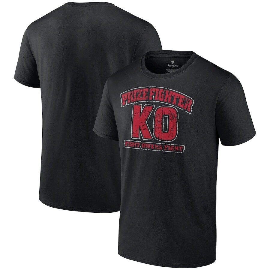 

Футболка с коротким рукавом Fanatics Branded Kevin Owens, черный