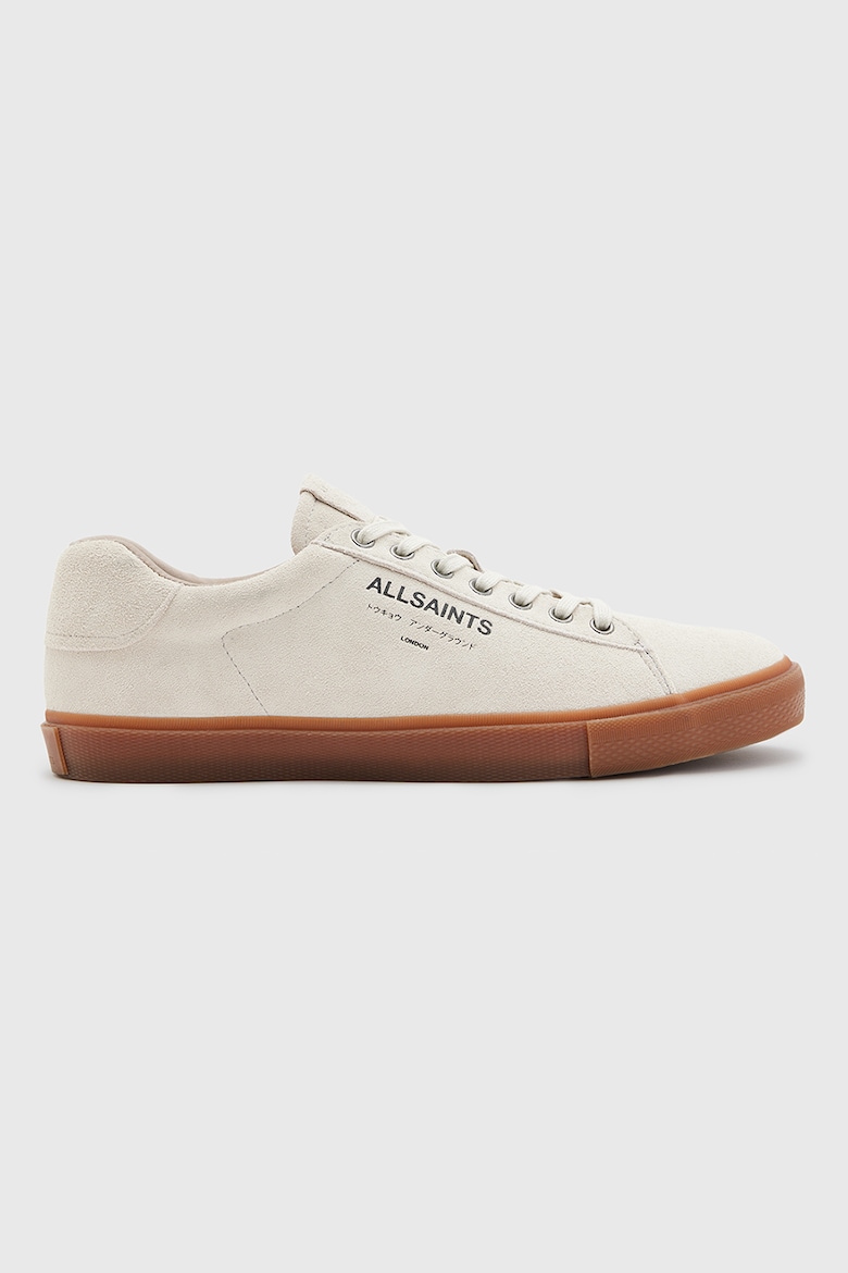 Замшевые спортивные туфли с логотипом Allsaints, белый