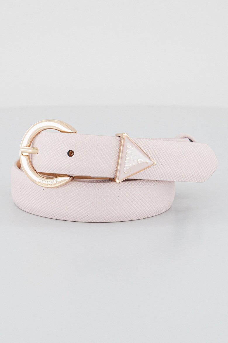 

Ремень из экокожи с овальной пряжкой Guess, розовый