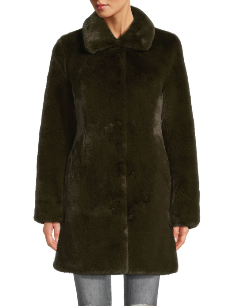 цена Пальто из искусственного меха Belle Fare, цвет Olive