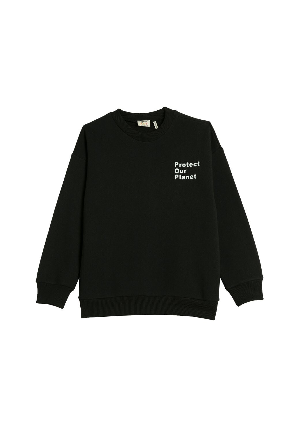 

Толстовка PRINTED DETAIL CREW NECK LONG SLEEVE Koton, цвет black