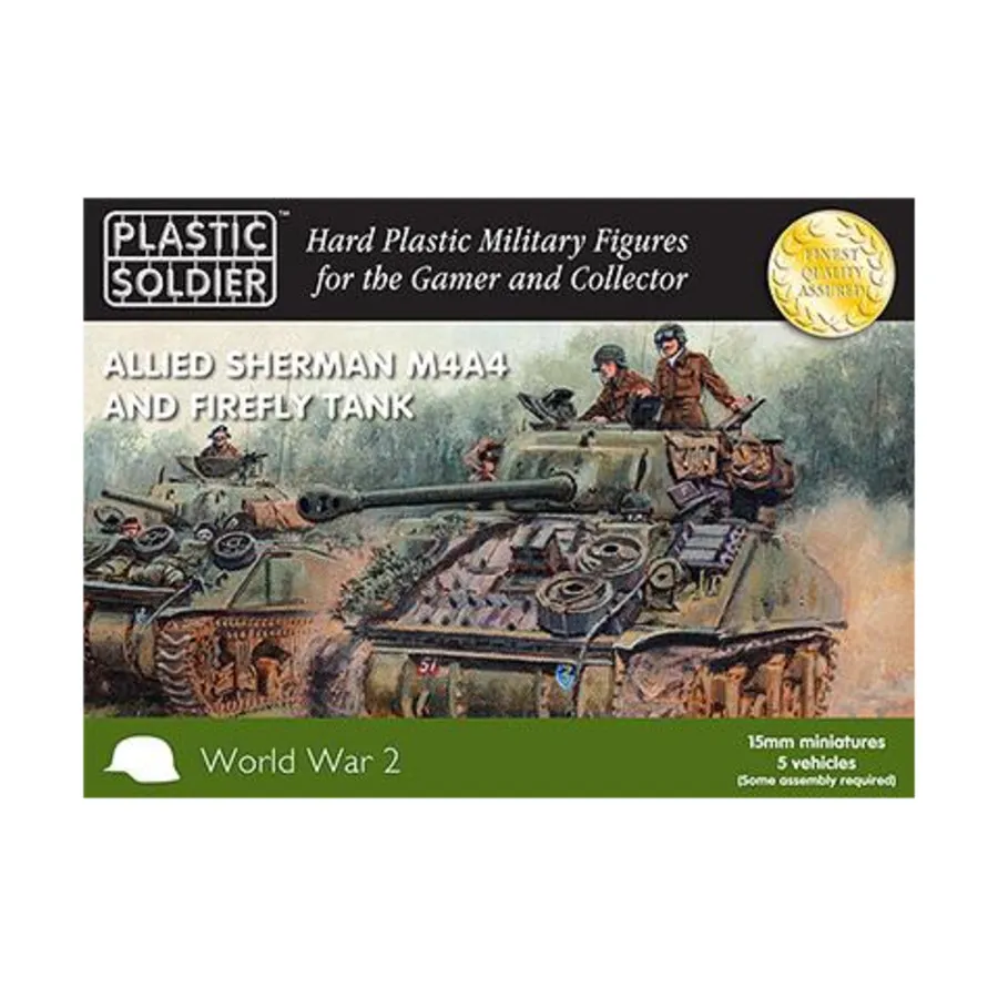 

Союзный танк Sherman M4A4 и Firefly, WWII Miniatures - United States (15mm)
