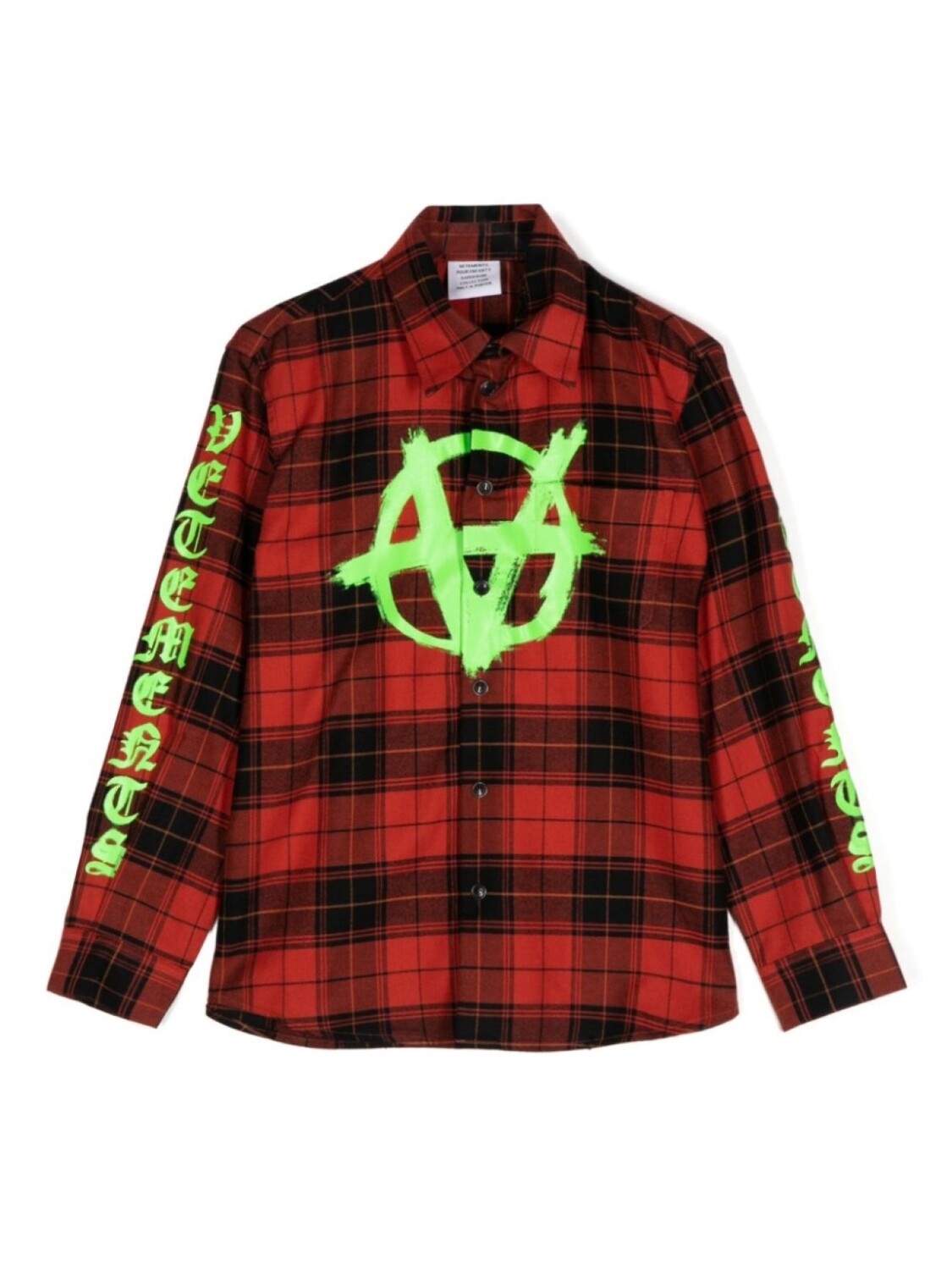 

VETEMENTS клетчатая рубашка, красный