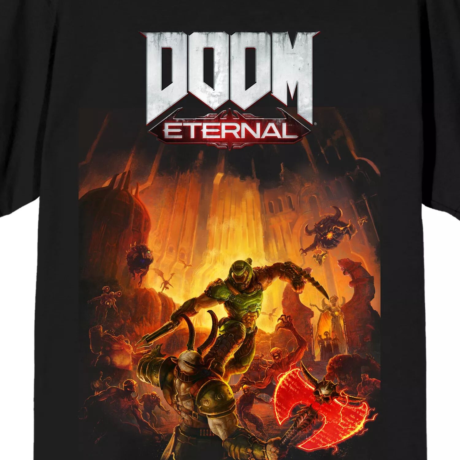 

Мужская футболка с графикой видеоигры Doom Eternal Licensed Character